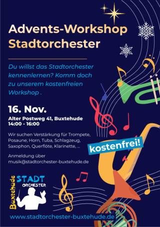 Plakat für den Advents Workshop 2025